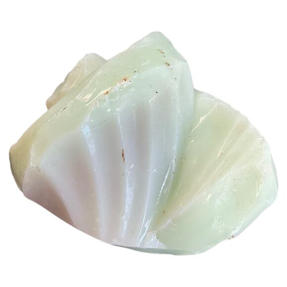 Lime Green Pink Art Glass Cullet Partially Molded Slag #5L113 - Picture 6 of 7